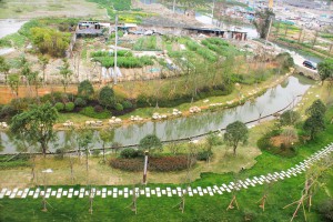 溫州森馬學(xué)校東邊沉木橋支河護岸景觀（一期）工程